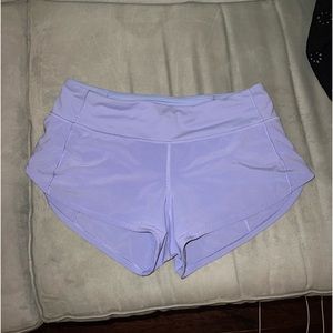 Lululemon blue/ purple speed up shorts